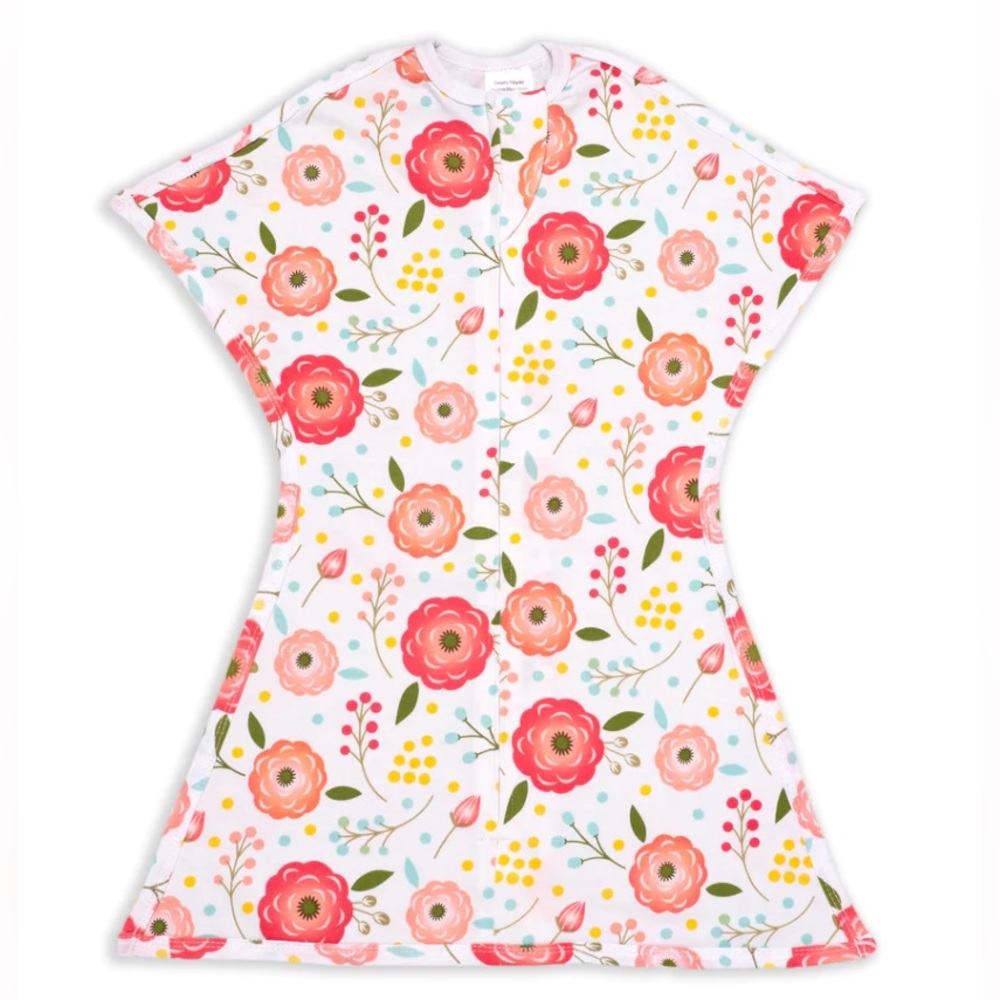 Sleeping Baby Zipadee-Zip Swaddle Transition - Pink Poppy - Large